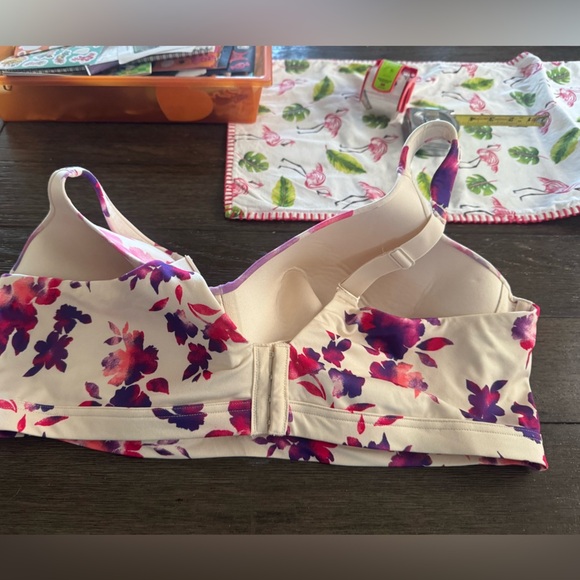 Catherines Pink and Purple Floral Bra - Picture 3 of 5